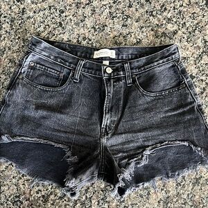 Women's Black Denim Shorts